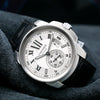 Cartier Calibre de Cartier W7100037 42MM Silver Dial With Leather Bracelet