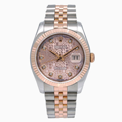 Rolex Datejust 116231 36MM Factory Pink Dial with Two Tone Jubilee Bracelet