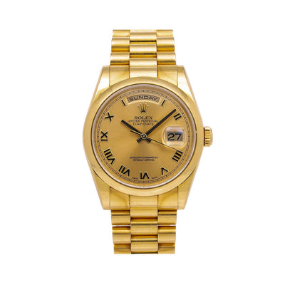 Rolex Day-Date 118208 36MM Champagne Dial With 18K Yellow Gold President Bracelet