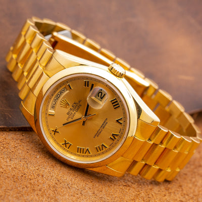 Rolex Day-Date 118208 36MM Champagne Dial With 18K Yellow Gold President Bracelet