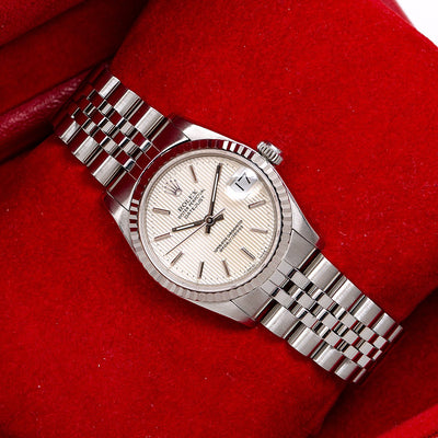 Rolex Lady-Datejust 68274 31MM Silver Dial With Jubilee Stainless Steel Bracelet