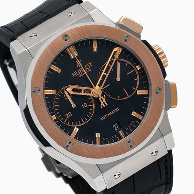 Hublot Classic Fusion Chronograph 521.NO.1181.LR 45MM Black Dial With Crocodile Skin Bracelet