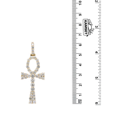 Unisex 14K Yellow Gold Pendant with 7.50 CT Diamonds