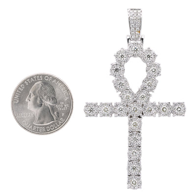 Unisex 14K White Gold Pendant with 4.05 CT Diamonds