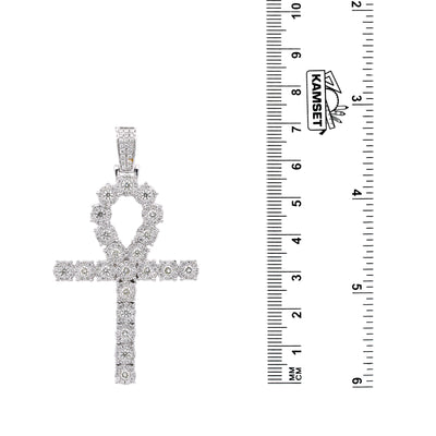 Unisex 14K White Gold Pendant with 4.05 CT Diamonds