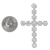 Unisex 14K White Gold Cross Pendant with 5.15 CT Diamonds