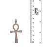 Unisex 14K Rose Gold Ankh Pendant with 0.40 CT Diamonds