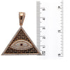 14K Rose Gold Eye of Providence Pendant with 1.92 CT Diamonds