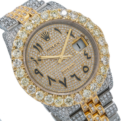 Rolex Datejust Diamond Watch, 116233 36mm, Champagne Diamond Dial With Two Tone Bracelet