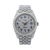 Rolex Datejust Diamond Watch, 126300 41mm, Silver Diamond Dial Flower Setting 18 Carat Diamonds Jubilee Bracelet