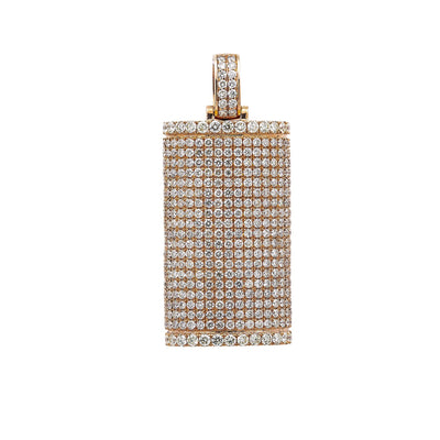 Unisex 14K Yellow Gold Pendant with 3.95 CT Diamonds