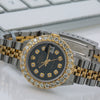 Rolex DateJust Diamond Watch, 26mm, Black Diamond Dial With Two Tone Jubilee Bracelet