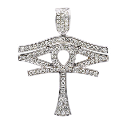 Unisex 14K White Gold Pendant with 2.70 CT Diamonds