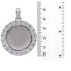 Unisex 14K White Gold Pendant with 2.23 CT Diamonds