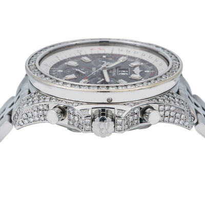 Breitling Bentley 6.75 A44362 48MM Black Dial With 11.75 CT Diamonds