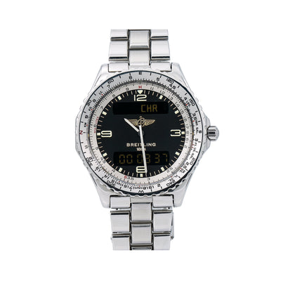 Breitling Chronospace A56012 42mm Black Dial With Stainless Steel Bracelet