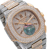 Patek Philippe Nautilus 5980/1AR 40.5MM Champagne Diamond Dial With 23.50 CT Diamonds