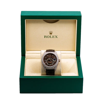 Rolex Sky-Dweller 326135 42MM Brown Dial With Leather Bracelet