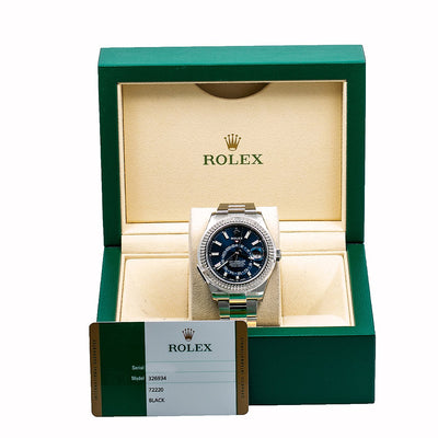 Rolex Sky-Dweller 326934 42MM Blue Dial With Stainless Steel Oyster Bracelet