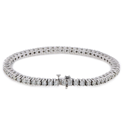 14K WHITE GOLD WOMEN'S BRACELET WITH 8.25 CT DIAMONDS