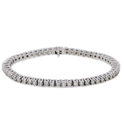 14K WHITE GOLD WOMEN'S BRACELET WITH 8.25 CT DIAMONDS