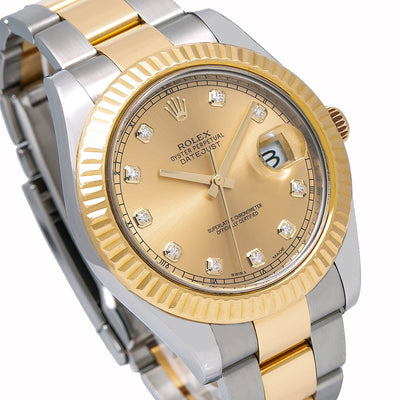 Rolex Datejust II 116333 41MM Champagne Dial With Two Tone Bracelet