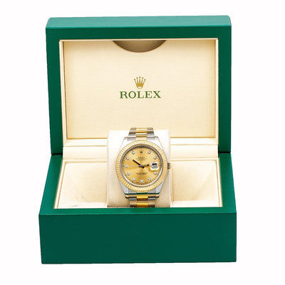 Rolex Datejust II 116333 41MM Champagne Dial With Two Tone Bracelet