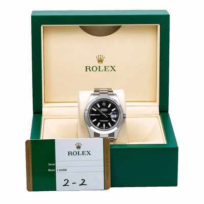 Rolex Datejust II 116300 41MM Black Dial With Stainless Steel Oyster Bracelet