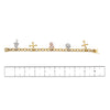 14K Yellow Gold Charm Bracelet Set With 5 Charms With Total of 18.25 CT Diamonds