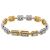 14K Two Tone Men's Bracelet With 6.26 CT Diamonds