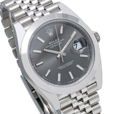 Rolex Datejust 126300 41MM Dark Rhodium Dial With Stainless Steel Bracelet