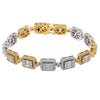 14K Two Tone Men's Bracelet With 6.26 CT Diamonds