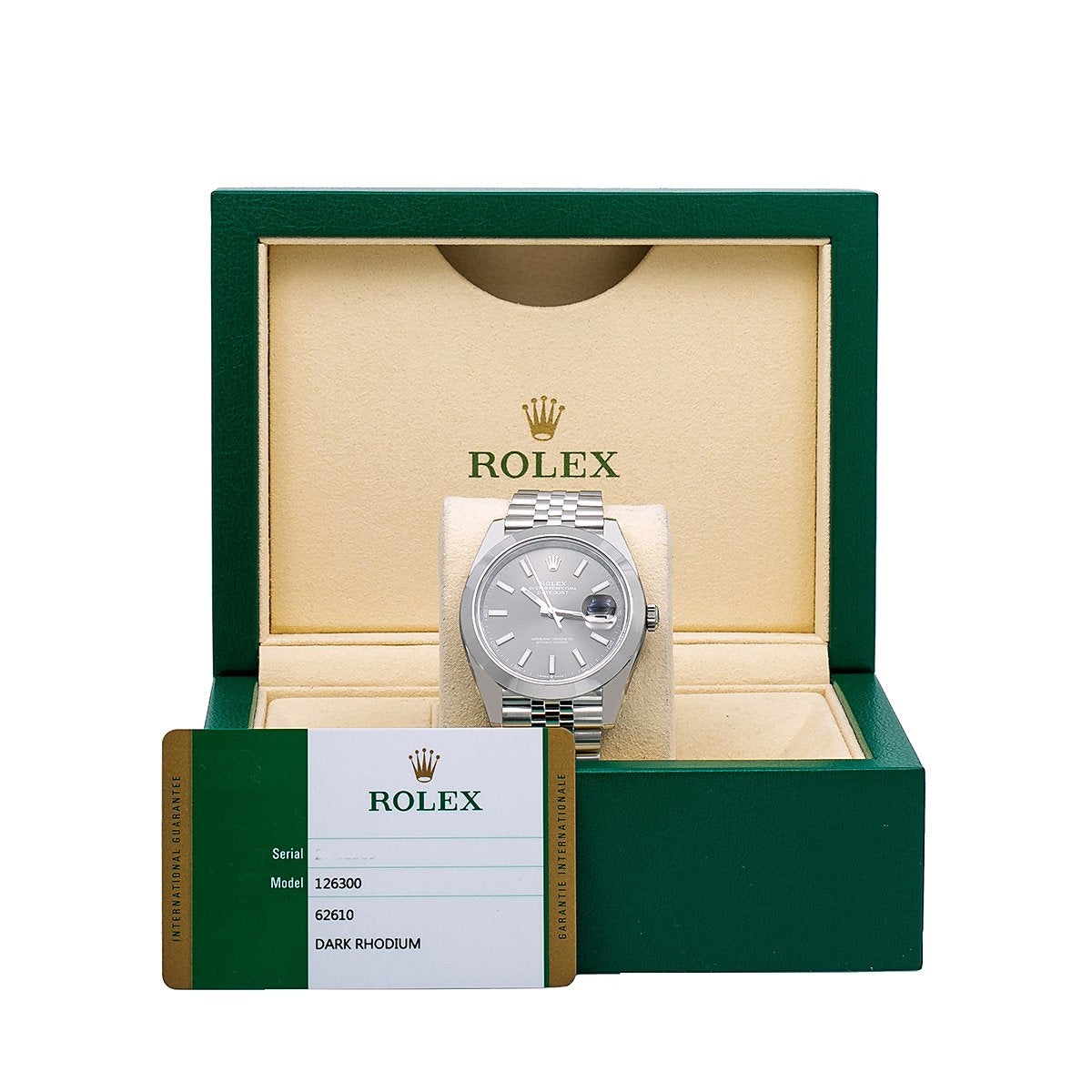 Rolex Datejust 126300 41MM Dark Rhodium Dial With Stainless Steel Bracelet