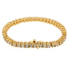 14K YELLOW GOLD WOMEN'S BRACELET WITH 13.78 CT DIAMONDS