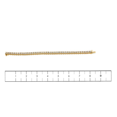 14K YELLOW GOLD WOMEN'S BRACELET WITH 13.78 CT DIAMONDS