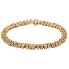 14K YELLOW GOLD WOMEN'S BRACELET WITH 6.50 CT DIAMONDS