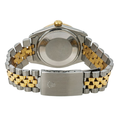 Rolex Oyster Perpetual Diamond Watch, Date 1500 34mm, Mother of Pearl Diamond Dial With Two Tone Oyster Bracelet