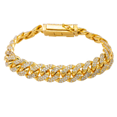 10K YELLOW GOLD WOMEN'S BRACELET WITH 7.50 CT DIAMONDS