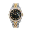 Rolex Datejust Diamond Watch, 126333 41mm, Black Diamond Dial With Two Tone Jubilee Bracelet