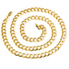 14K Yellow Gold Semi-Solid Curb Cuban Chain | Length Size 18"-28"