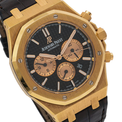 Audemars Piguet Royal Oak Chronograph 26331OR 41MM Black Dial With Leather Bracelet