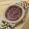 Rolex Datejust Diamond Watch, 36mm, Red Diamond Dial With 2.25 CT Diamonds