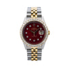 Rolex Datejust Diamond Watch, 36mm, Red Diamond Dial With 2.25 CT Diamonds