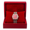 Rolex Oyster Perpetual Diamond Watch, Date 15053 34mm, Red Diamond Dial With Two Tone Jubilee Bracelet