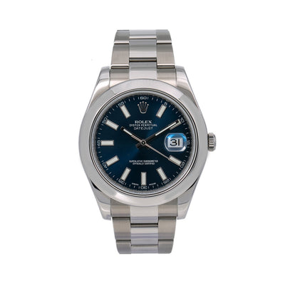 Rolex Datejust II 116300 41MM Blue Dial With Stainless Steel Oyster Bracelet