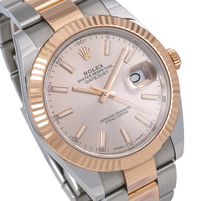 Rolex Datejust II 126331 41MM Pink Dial With Two Tone Oyster Bracelet