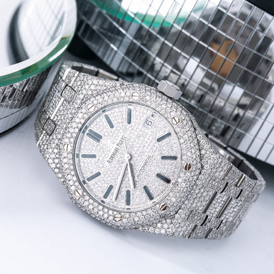 Audemars Piguet Royal Oak Selfwinding 15450ST 37MM Iced Out With  20.75 CT Diamonds