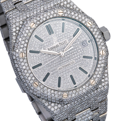 Audemars Piguet Royal Oak Selfwinding 15450ST 37MM Iced Out With  20.75 CT Diamonds