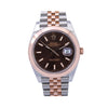 Rolex Datejust Diamond Watch, 126301 41mm, Brown Custom Diamond Dial With Two Tone Jubilee Bracelet