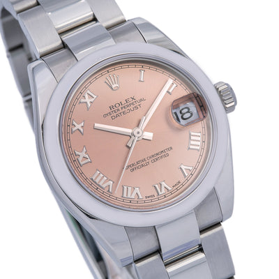 Rolex Lady-Datejust 178240 31MM Pink Dial With Stainless Steel Oyster Bracelet